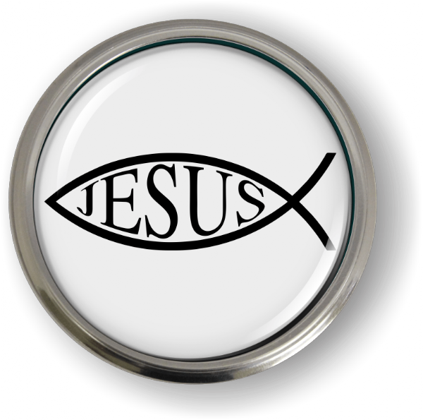 Jesus Fish 3D Domed Emblem